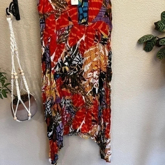 Vivid and colorful crinkle dress Loralette plus size 22 /24 GREAT SUMMER DRESS - Picture 5 of 9